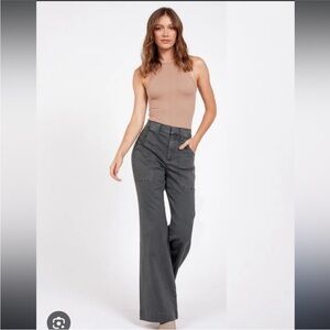 The Alesia high rise flare utility trouser- deep forest -14